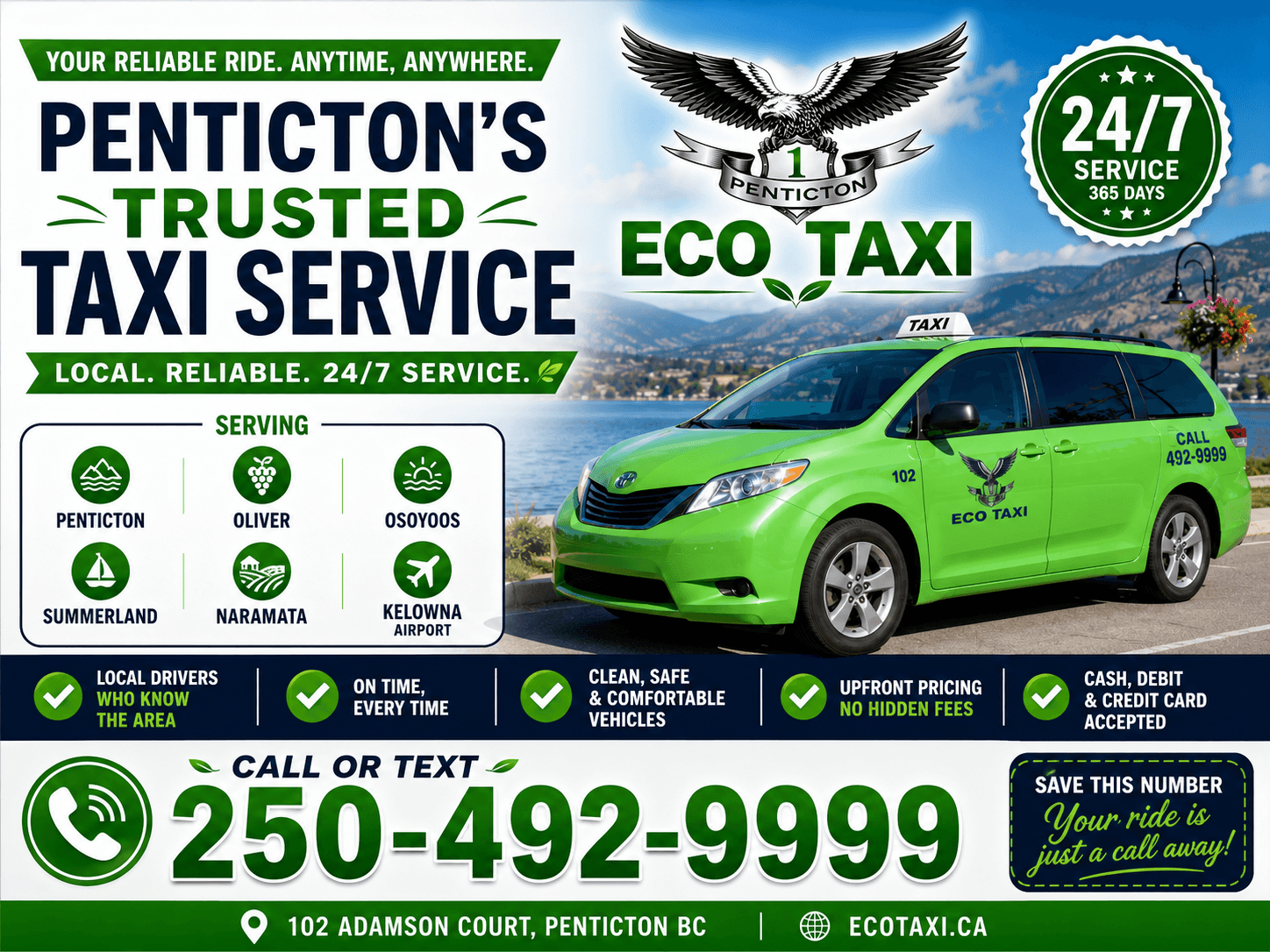 Best penticton taxi service phone number