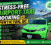 Penticton Regional Airport YYF terminal entrance for airport taxi booking arrivals and departures